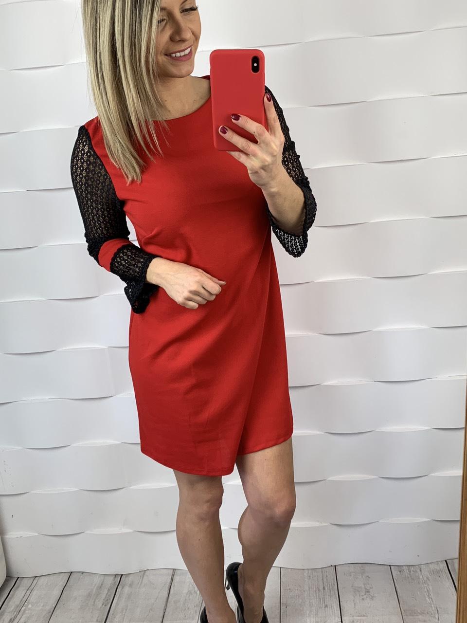 Pohodlné šaty model 2 červené